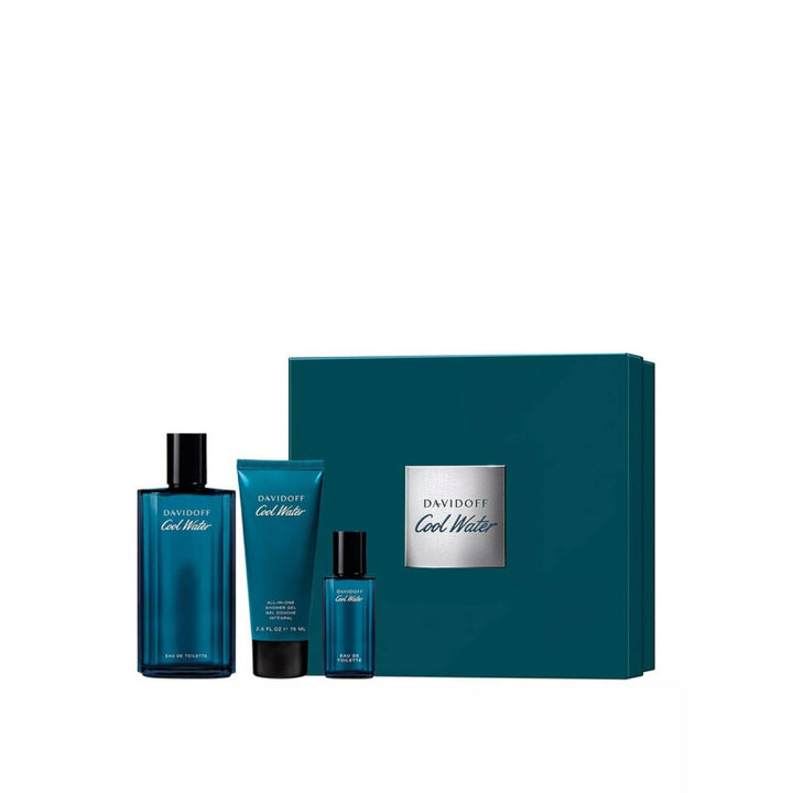 Davidoff Cool Water Conjunto EDT 125ml + Gel 75ml + EDT 15ml