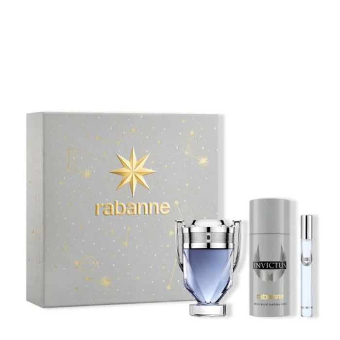 Paco Rabanne Invictus eau de toilette Set 3 Piezas EDT 100ml