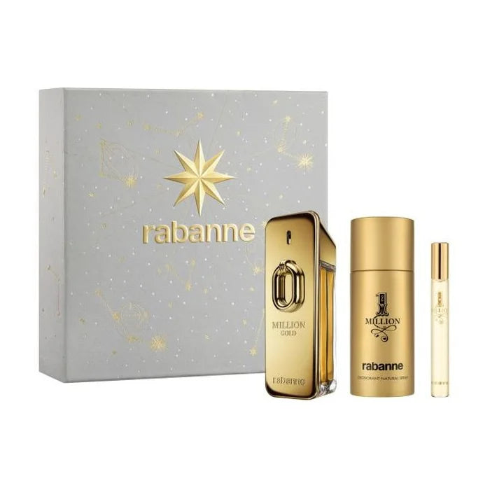 Paco Rabanne Million Gold eau de parfum Intense Set 3 Piezas 100ml