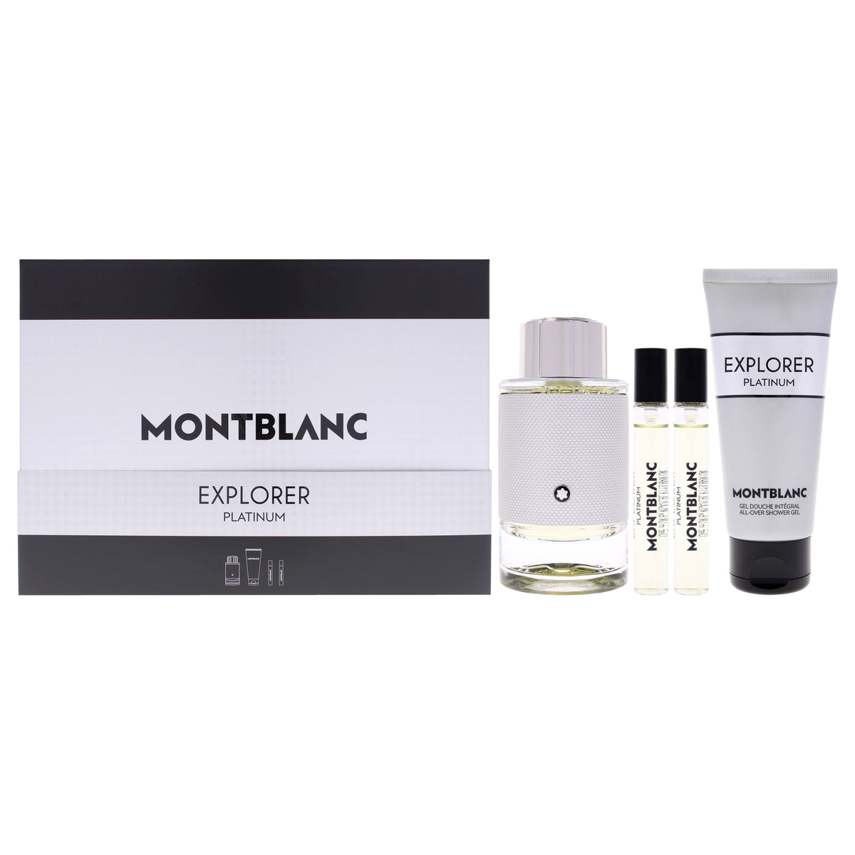 Montblanc Explorer Platinum Conjunto com 2 Miniaturas