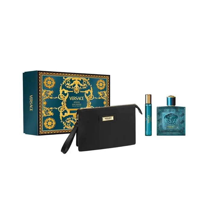 Versace Eros Pour Homme eau de toilette Set 3 Piezas EDT 100ml