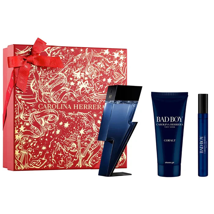 Carolina Herrera Bad Boy Cobalt Eau De Perfume Set 3 Piezas 100ml