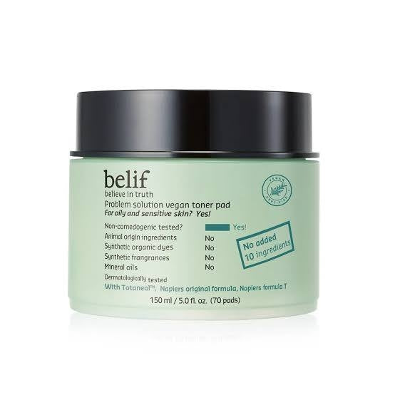 Belif Problem Solution Vegan Toner Pad Discos de Tónico 150ml